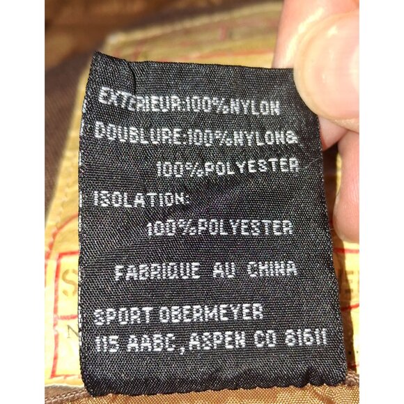 Obermeyer Juniors 14 Brown Insulated Nylon Ski Jacket W/ Hood & Zipper Pockets - Picture 10 of 11